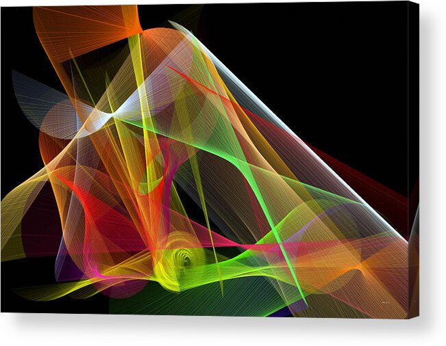 Abstract Art Acrylic Print featuring the digital art Color Symphony by Rafael Salazar