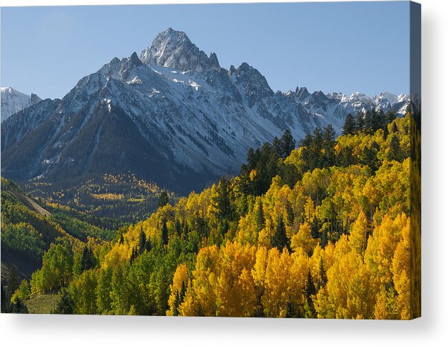 Sneffels Acrylic Print featuring the photograph Colorado 14er Mt. Sneffels by Aaron Spong