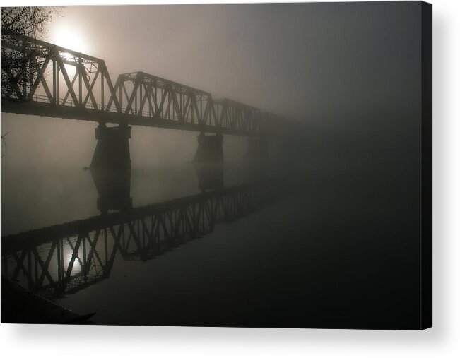 Connecticut River Acrylic Print featuring the photograph Crossing #1 by Andrea Galiffi