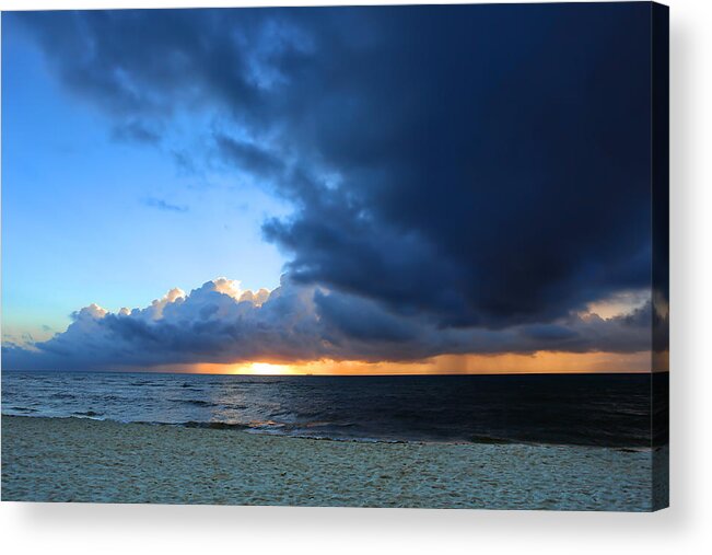 Sky Acrylic Print featuring the photograph Dawn Over The Ocean #1 by Paul Fell