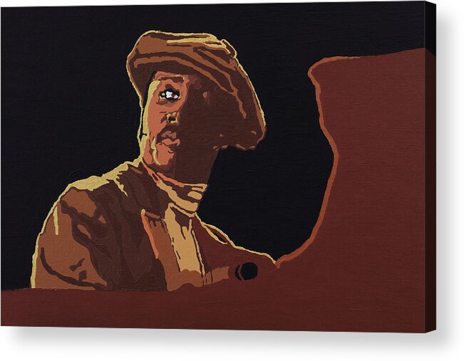 Donny Hathaway Acrylic Print featuring the painting Donny Hathaway #1 by Rachel Natalie Rawlins