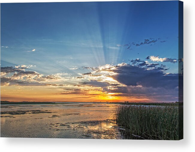 Landscape Acrylic Print featuring the photograph Early Morning Sun Rays #1 by Marc Crumpler