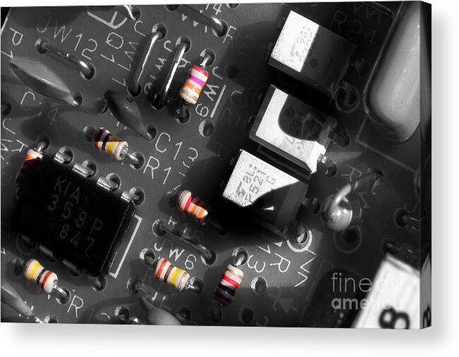 Electronics Acrylic Print featuring the photograph Electronics 2 by Michael Eingle