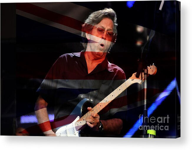  Teric Clapton Photographs Mixed Media Acrylic Print featuring the mixed media Eric Clapton #1 by Marvin Blaine