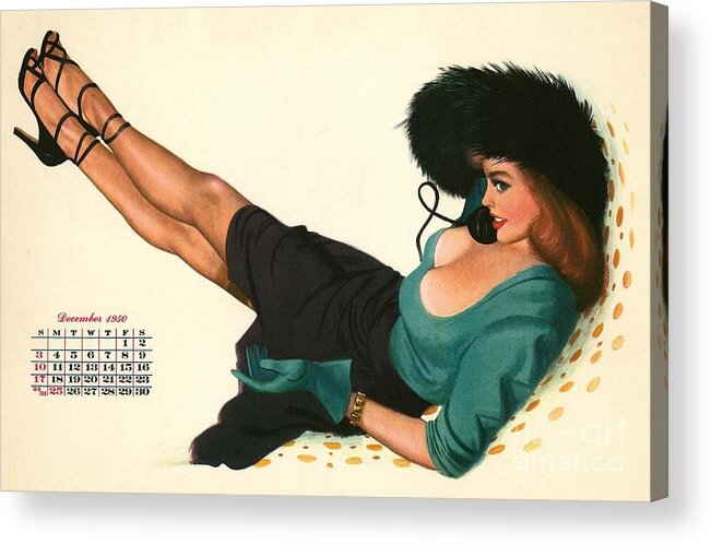 Esquire Acrylic Print featuring the photograph Esquire Pin Up Girl #1 by Action