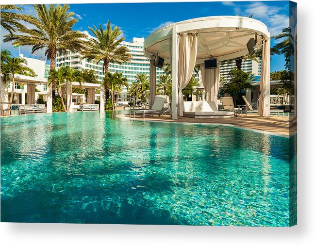 Architecture Acrylic Print featuring the photograph Fontainebleau Hotel by Raul Rodriguez