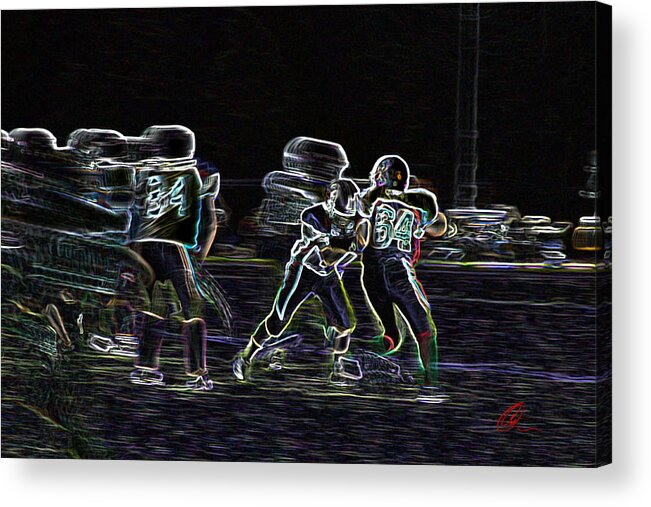 Sports Acrylic Print featuring the photograph Friday Night Under the Lights #2 by Chris Thomas