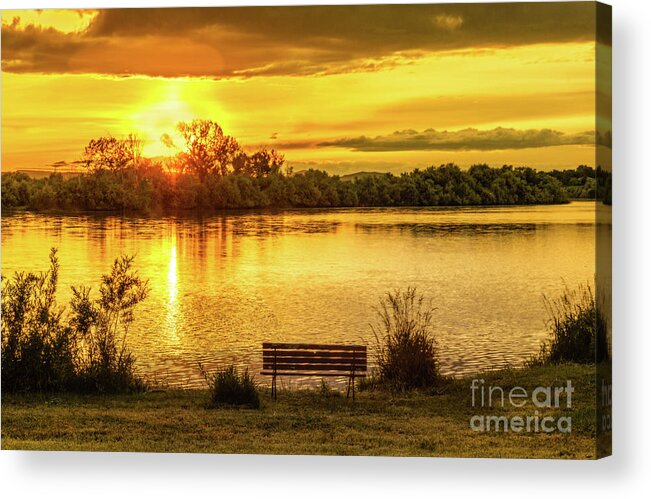 Sunset Acrylic Print featuring the photograph Golden Evening #2 by Robert Bales