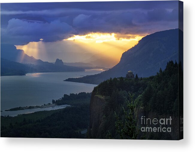 Canon Acrylic Print featuring the photograph Heavenly Sunrise #1 by Jon Ares