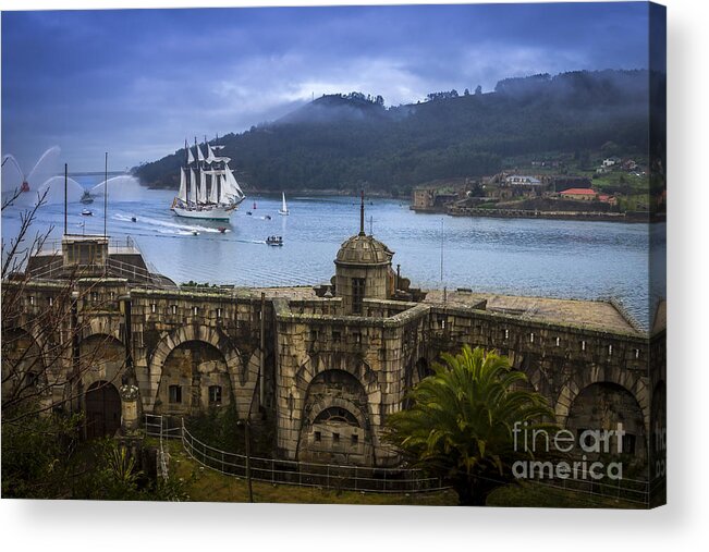 Sailing Acrylic Print featuring the photograph Juan Sebastian Elcano arrival to the port of Ferrol #1 by Pablo Avanzini