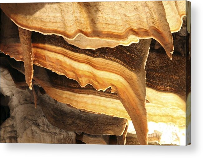 Rock Acrylic Print featuring the photograph Limestone Cave Formations #1 by Thierry Berrod, Mona Lisa Production/ Science Photo Library