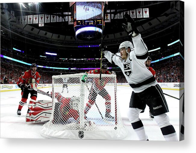 Playoffs Acrylic Print featuring the photograph Los Angeles Kings V Chicago Blackhawks #1 by Jonathan Daniel
