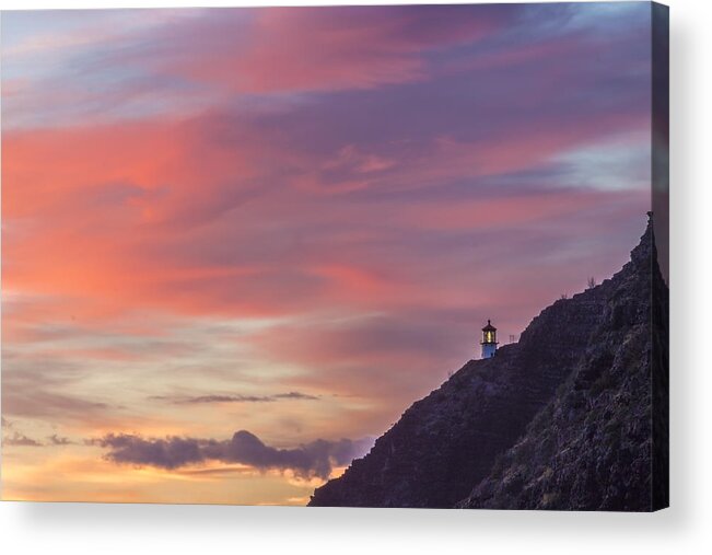 Hawaii Acrylic Print featuring the photograph Makapuu Lighthouse 3 #1 by Leigh Anne Meeks