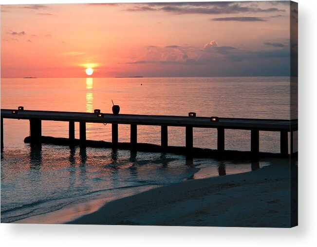 Maldives Acrylic Print featuring the photograph Maldives morning #1 by Shirley Mitchell