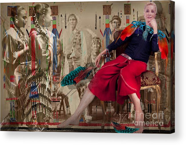 Tribes Acrylic Print featuring the digital art Me and myself #1 by Angelika Drake