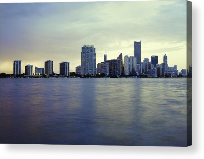 Miami Acrylic Print featuring the photograph Miami Downtown #1 by Manuel Lopez