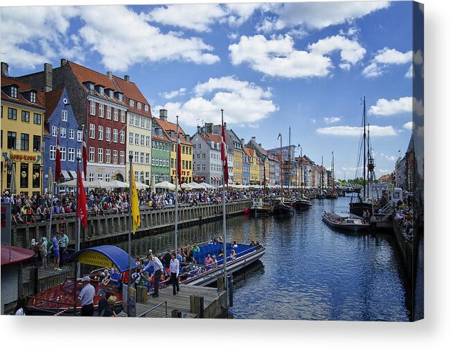 Ships Acrylic Print featuring the photograph Nyhavn - Copenhagen Denmark #1 by Jon Berghoff