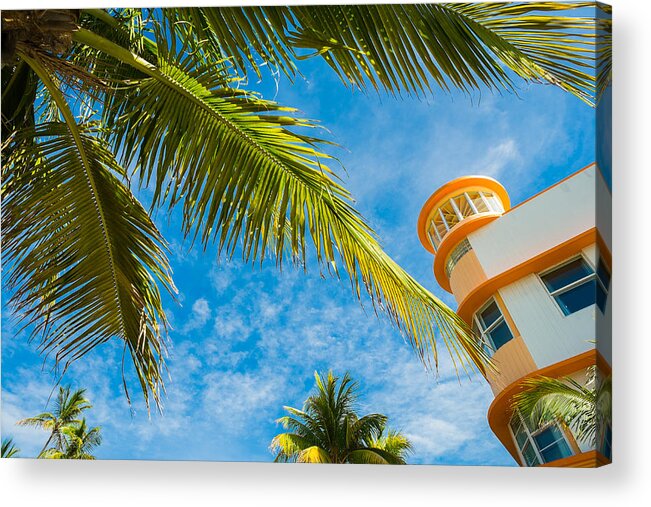 Architecture Acrylic Print featuring the photograph Ocean Drive #1 by Raul Rodriguez