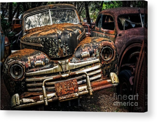 Old Ford Acrylic Print featuring the photograph Old Rusty Ford by Imagery by Charly
