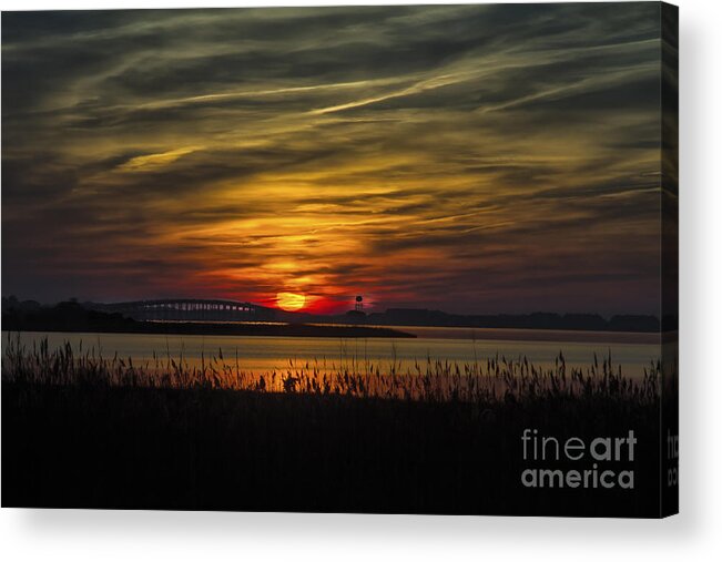 Sunset Acrylic Print featuring the photograph Outer Banks Sunset #1 by Ronald Lutz