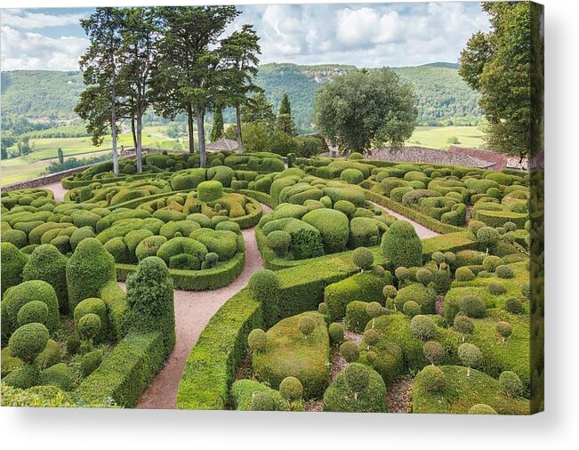 Gardens Acrylic Print featuring the photograph Overhanging Gardens Of Marqueyssac #1 by Geoff Kidd