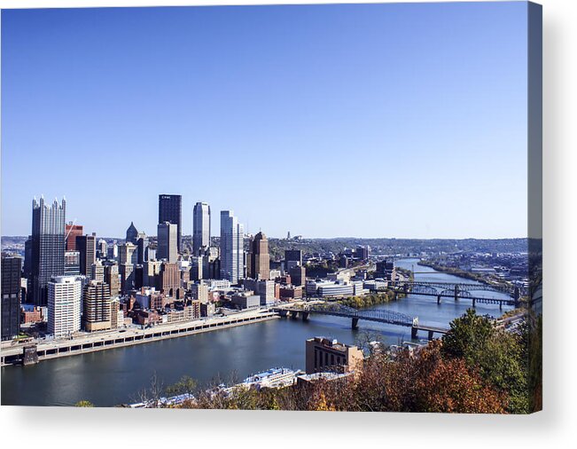 Pittsburgh Acrylic Print featuring the photograph Pittsburgh South by Michelle Joseph-Long
