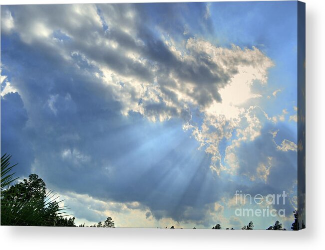 Scenic Acrylic Print featuring the photograph Rays From Heaven #2 by Kathy Baccari