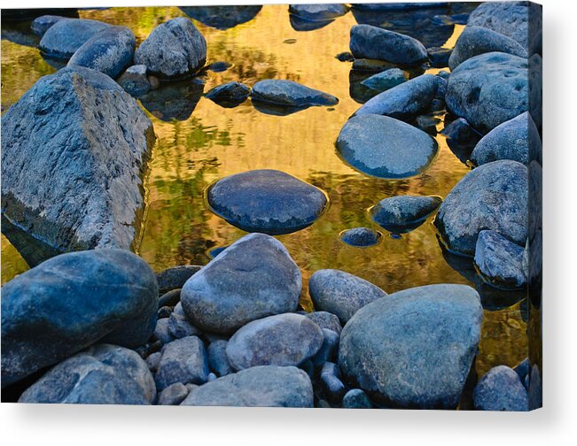 (asra) Acrylic Print featuring the photograph River of Gold 2 by Sherri Meyer
