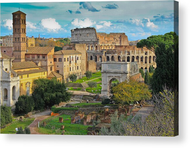 Italy Acrylic Print featuring the photograph Roman Forum #1 by Ryan Moyer