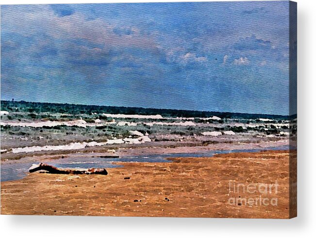 Sand Acrylic Print featuring the photograph Sea Sand WC by Ken Williams