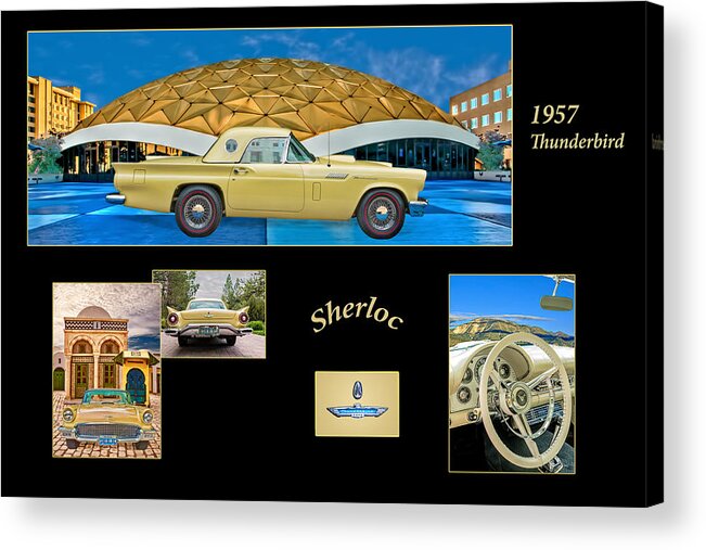 1957 Acrylic Print featuring the photograph 57 T-Bird by Maria Coulson
