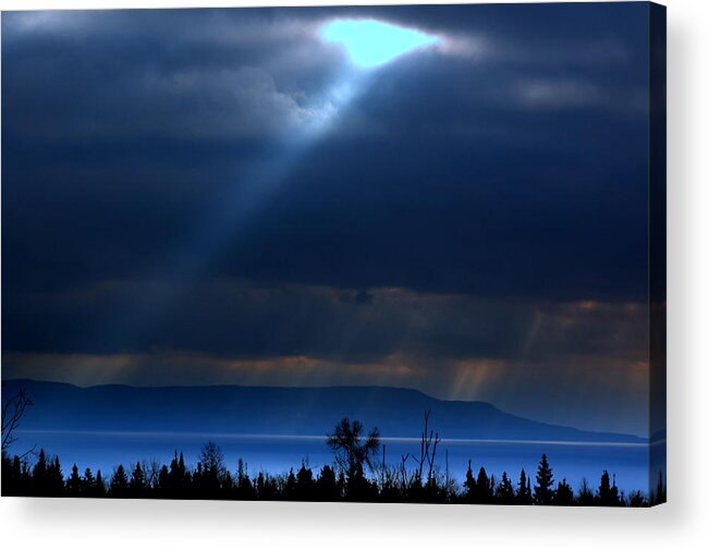 Sleeping Giant Acrylic Print featuring the photograph Shining A Light Over The Bay #1 by Jeremiah John McBride