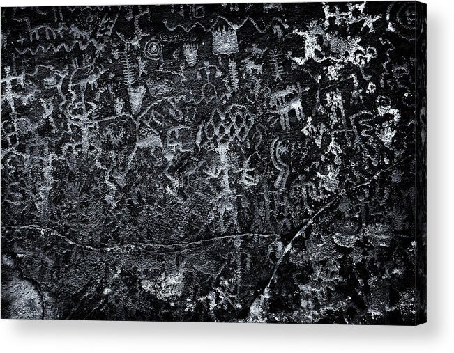 Sinagua Tribe Acrylic Print featuring the photograph Sinagua Petroglyphs by Tom Singleton