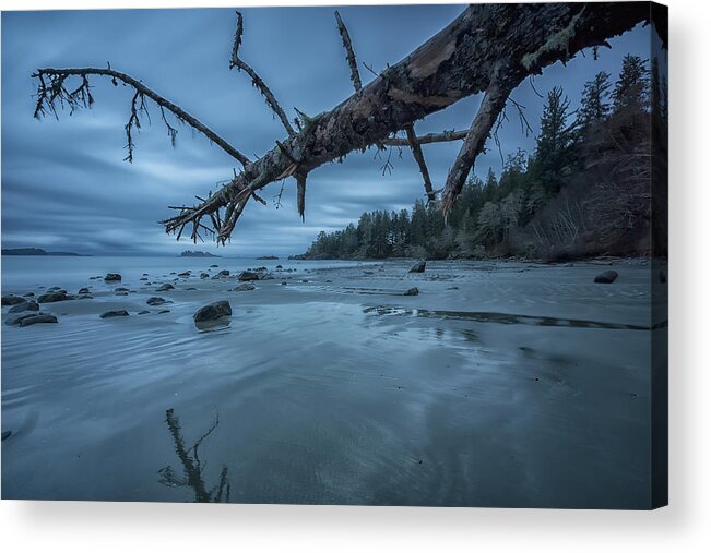 Vancouver Island Acrylic Print featuring the photograph Six Minute Exposure Of The Clouds And #1 by Robert Postma / Design Pics