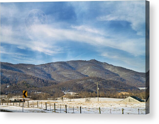 Mountain Acrylic Print featuring the photograph Snowy High Peak Mountain #1 by Betsy Knapp