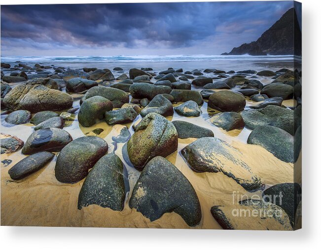 Campelo Acrylic Print featuring the photograph Solitude Campelo Beach Galicia Spain #1 by Pablo Avanzini