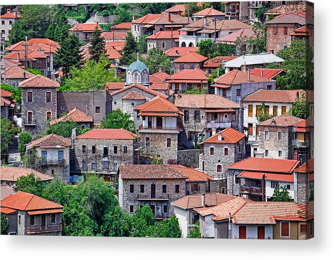 Architecture Acrylic Print featuring the photograph Stemnitsa - Greece #1 by Constantinos Iliopoulos