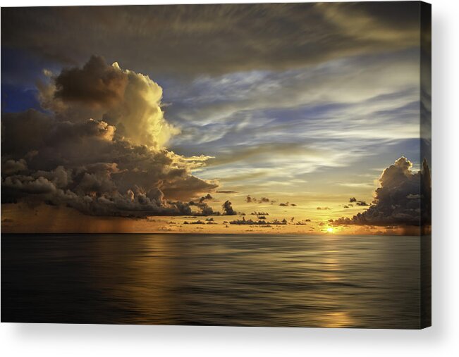 Landscape Acrylic Print featuring the photograph Sunset at Sea by Maria Coulson
