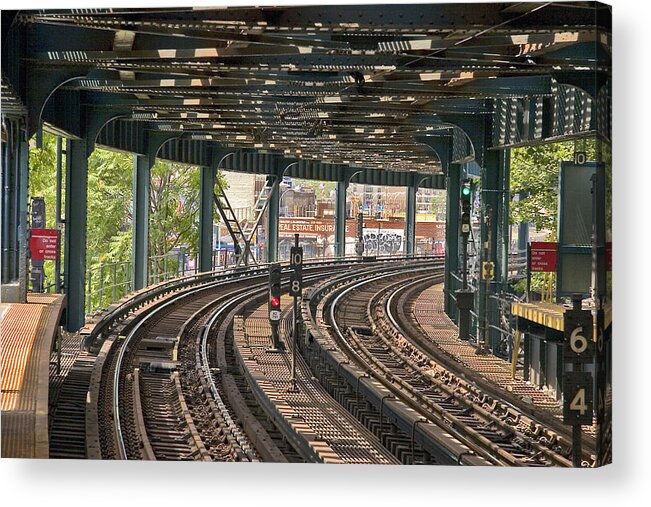 Subway Acrylic Print featuring the photograph The El #2 by Frank Winters