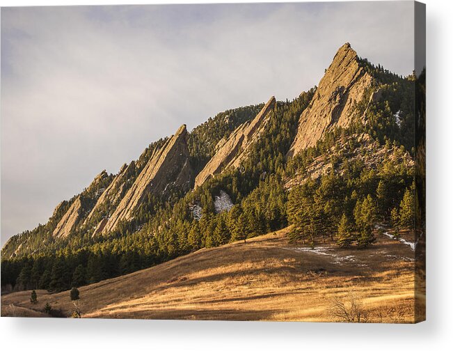 Flatirons Acrylic Print featuring the photograph The Flatirons 2 #1 by Aaron Spong
