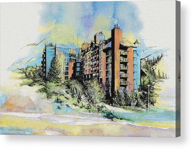 Vancouver Acrylic Print featuring the painting Victoria Art #1 by Catf