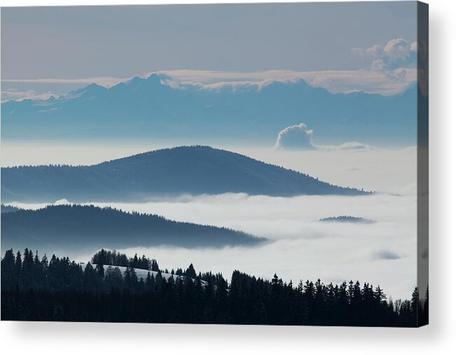 Cloud Acrylic Print featuring the photograph View From Muggenbrunn Towards The Swiss #1 by Carl Bruemmer