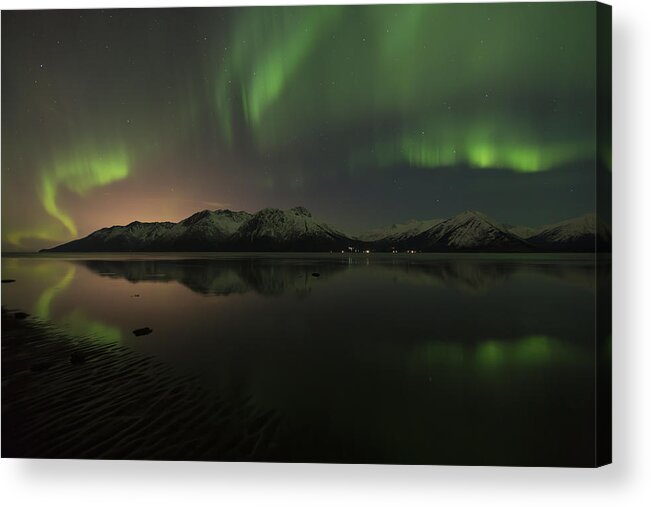 Tranquility Acrylic Print featuring the photograph View Of The Aurora Borealis Northern #1 by Lucas Payne / Design Pics