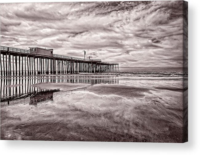 Pacific Ocean Acrylic Print featuring the photograph Wet Sands and Surf #1 by Leda Robertson
