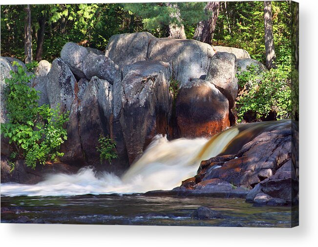 Upper Dave's Falls Acrylic Print featuring the photograph Where Tranquil Waters Run #1 by Leda Robertson