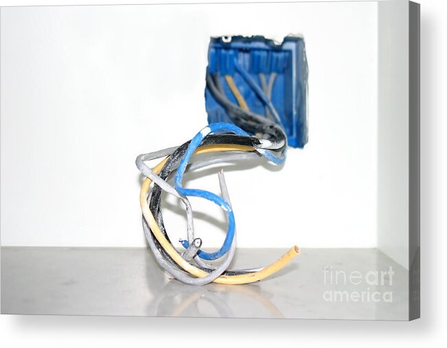 Wire Acrylic Print featuring the photograph Wire Box #1 by Henrik Lehnerer