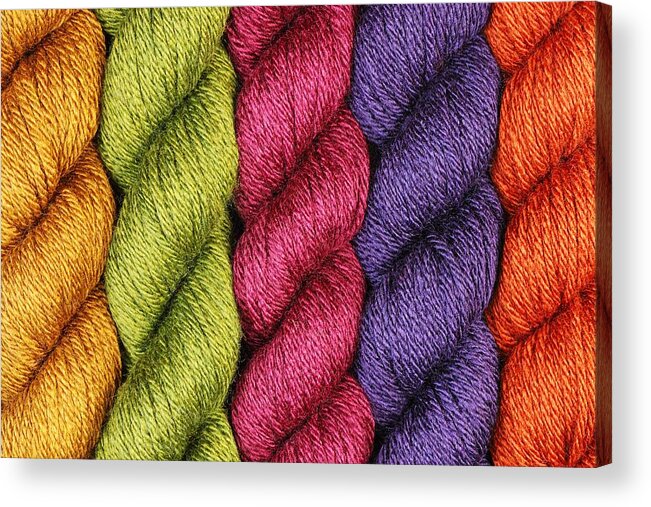 Purple Acrylic Print featuring the photograph Yarn With A Twist #2 by Jim Hughes