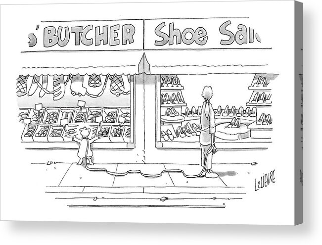 Shopping Consumerism Pets Food Fashion

(woman Acrylic Print featuring the drawing New Yorker October 11th, 2004 by Glen Le Lievre