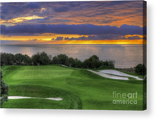 11th Green Acrylic Print featuring the photograph 11th Green - Trump National Golf Course by Eddie Yerkish