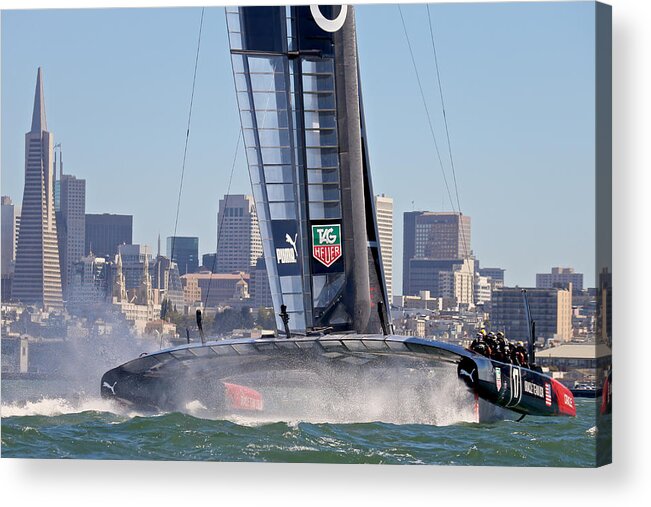 Oracle Acrylic Print featuring the photograph America's Cup Oracle #15 by Steven Lapkin